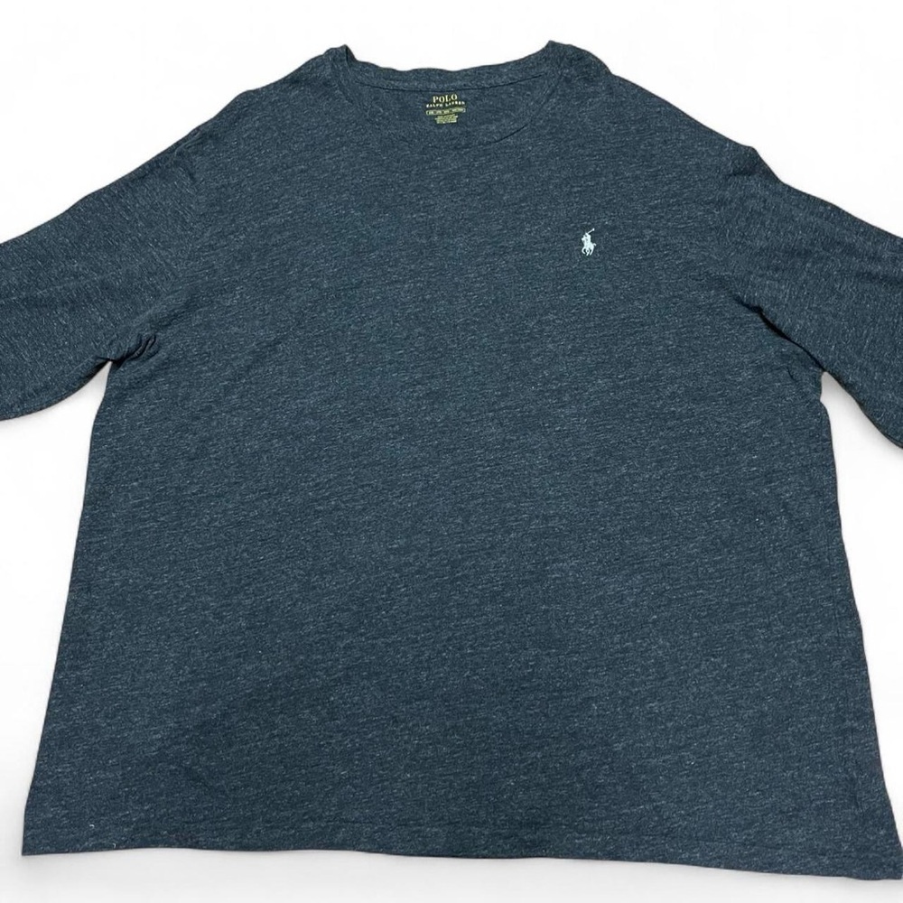 Polo Ralph Lauren Mens T Shirt Charcoal Gray 2XB Cotton Long Sleeve - Picture 2 of 8
